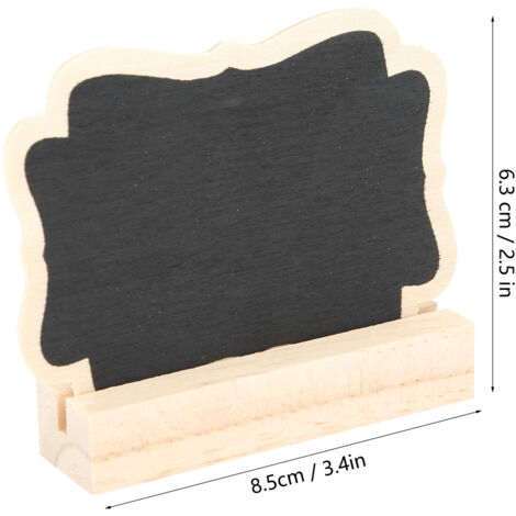 Panneaux Message Mini Tableau Bois 20 Sets Décoration Plante Table Bureau Mariage Noir Écriture Facile Effaçable 8.5x6.3cm