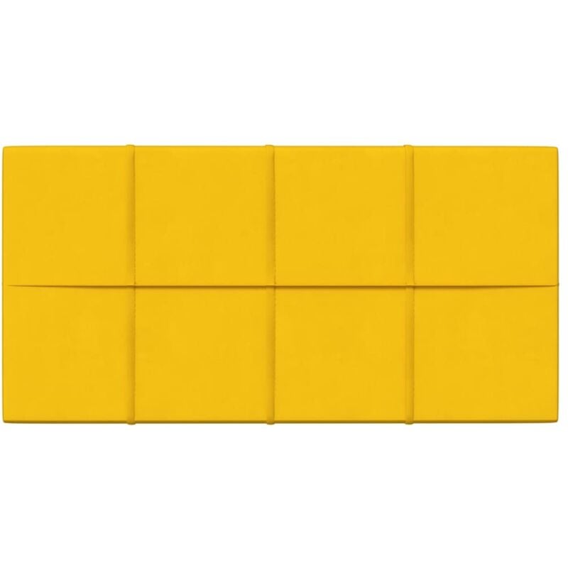 Vidaxl - Panneaux muraux 12 pcs Jaune 60x30 cm Velours 2,16 m²