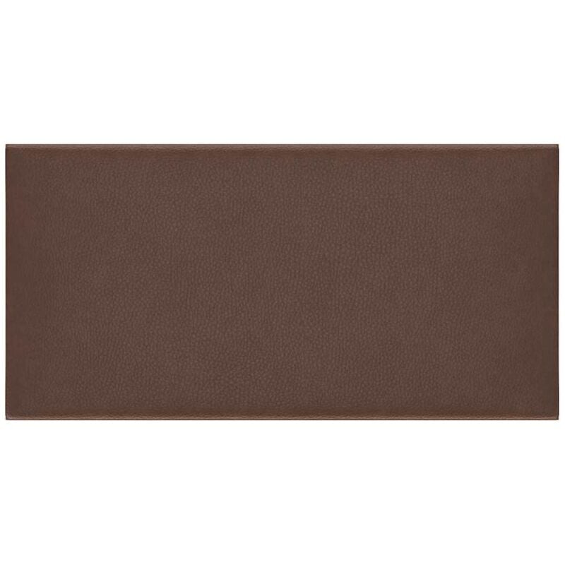 Vidaxl - Panneaux muraux 12 pcs Marron 30x15 cm Similicuir 0,54 m²