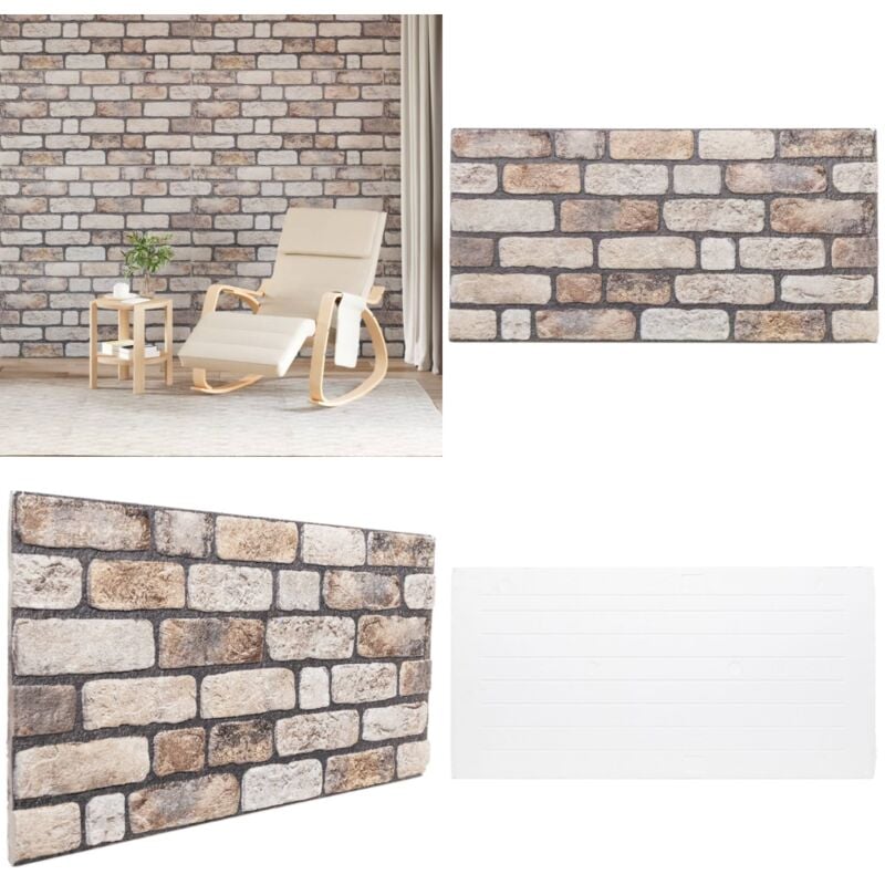 Vidaxl - Panneaux muraux 3D 10 pcs marron clair 100x50 cm eps - Panneau Mural 3D - Revêtement Mural - Papier Peint 3D - Décor Mural - Effet Brique