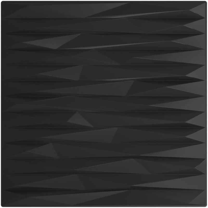 Vidaxl - Panneaux muraux 12 pcs noir 50x50 cm xps 3 m² pierre