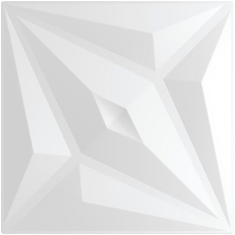 Vidaxl - Panneaux muraux 12 pcs blanc 50x50 cm xps 3 m² étoile