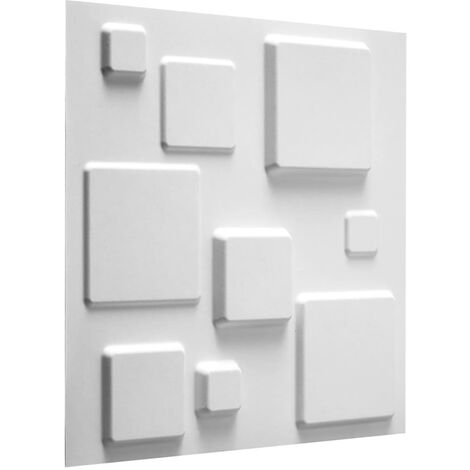 Panneaux muraux 3D Squares 12 pcs GA-WA09 WallArt - Blanc
