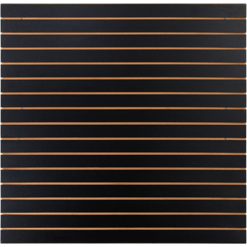 Panneaux muraux à lattes Mophorn 4 pi x 2 pi, panneaux muraux de garage noirs 24 po h x 48 po l (ensemble de 2 panneaux), très résistants pour