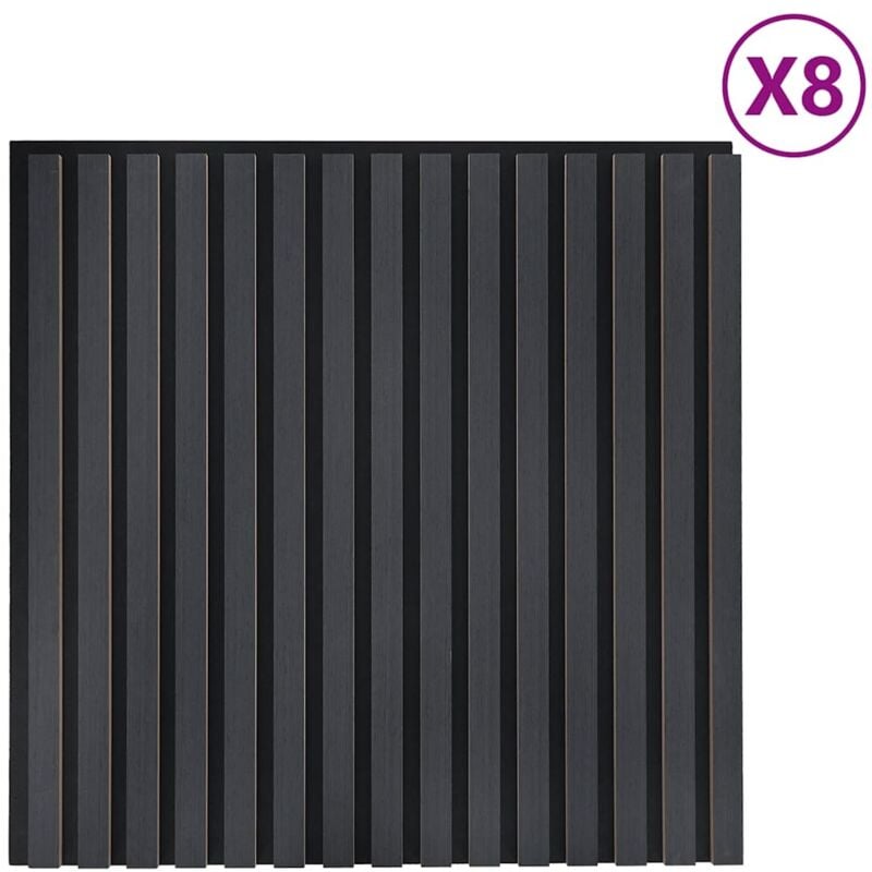 Vidaxl - Panneaux muraux acoustiques 8pcs lattes 60,5x60cm placage chêne