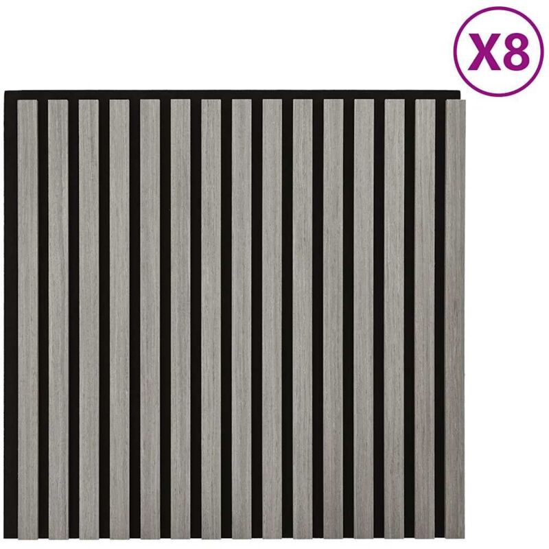 Vidaxl - Panneaux muraux acoustiques 8pcs lattes 60,5x60cm placage chêne