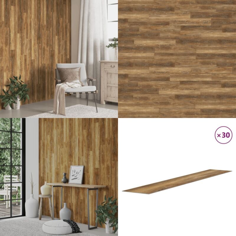 Vidaxl - Panneaux muraux Aspect bois Marron pvc 4,12 m² - Panneau Mural - Papier Peint Effet Bois - Revêtement Mural - Décoration Intérieure - Mur