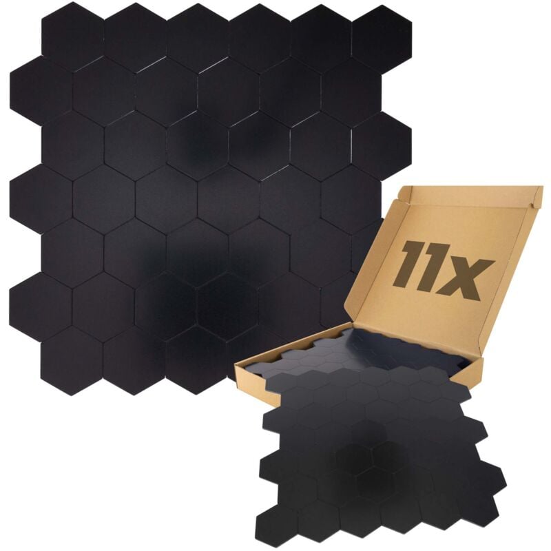 Panneaux muraux autocollants en nid d'abeille 1m², 11 pièces de revêtement mural résistant à l'humidité, qualité supérieure pour la salle de bain et