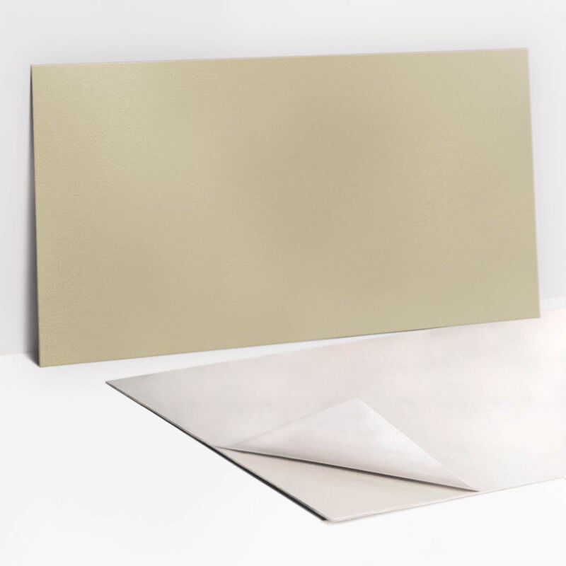 Panneaux muraux autocollants en vinyle imperméable - Coloris Beige 100 x 50 cm