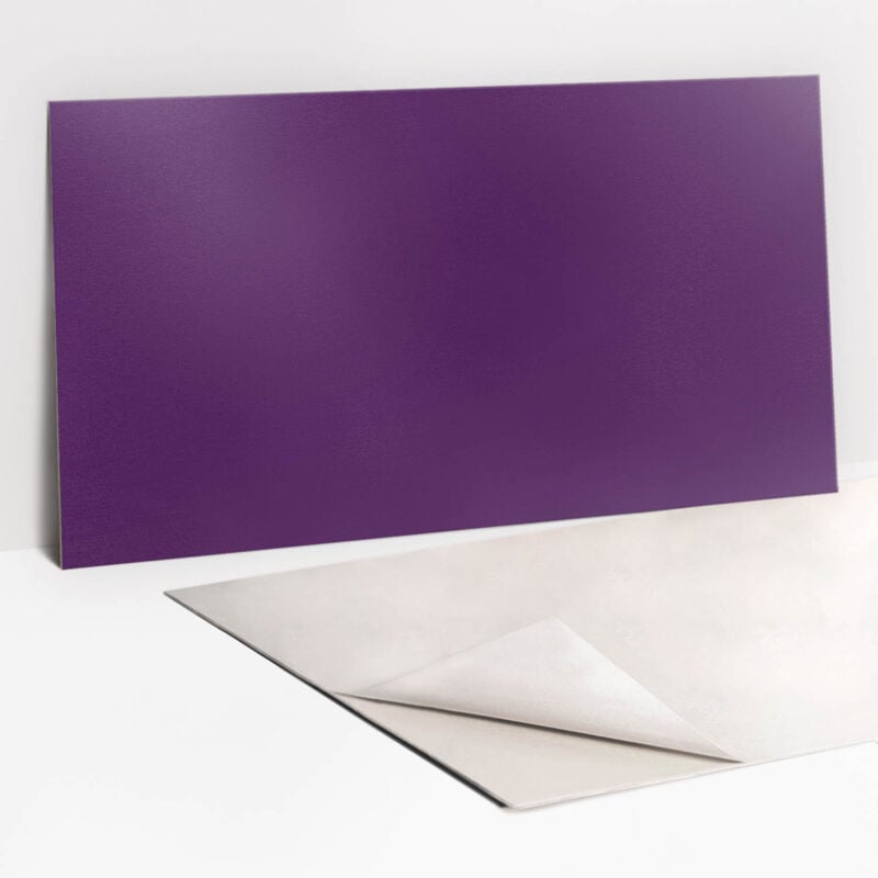 Panneaux muraux autocollants en vinyle imperméable - Coloris Violet 100 x 50 cm