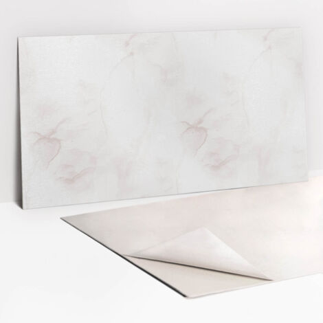Panneaux muraux autocollants en vinyle imperméable - Marbre clair délicat 100 x 50 cm