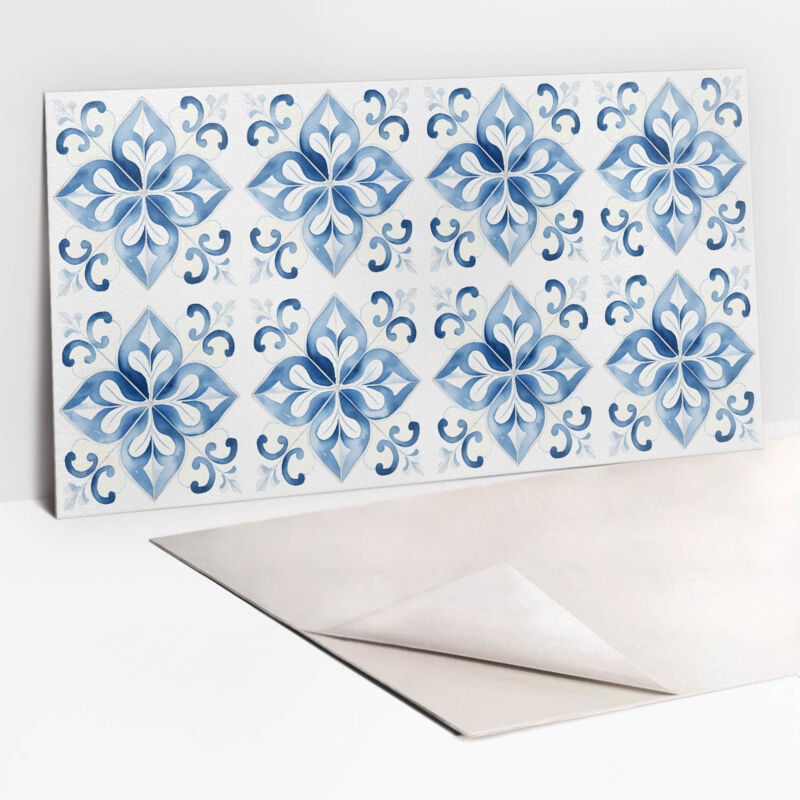 Panneaux muraux autocollants en vinyle imperméable - Ornement aquarelle 100 x 50 cm