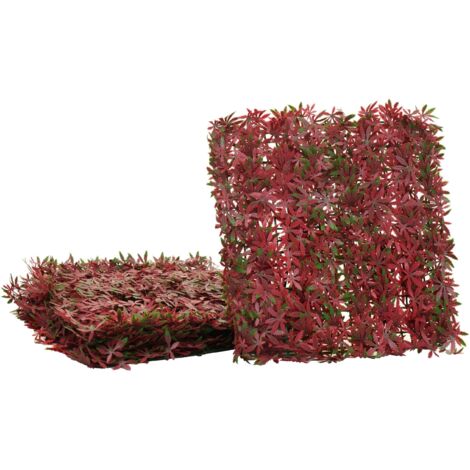 Panneaux muraux brise-vue brise vent pour terrasse et balcon 4x 50x50 cm 1 m² feuillage érable rouge 040010229