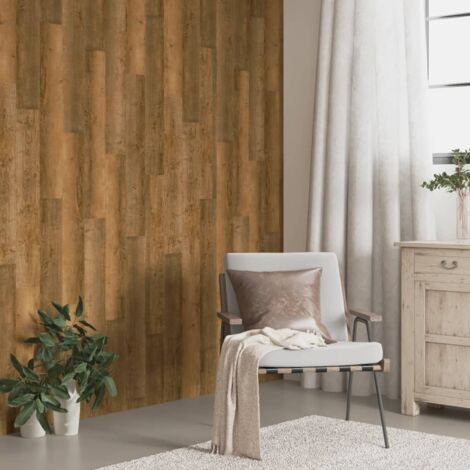Panneaux muraux décoratif  Aspect bois Marron PVC 4,12 m² 17570