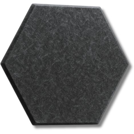 PANNEAUX MURAUX EN FEUTRE HEXAGONAUX 3D appui-tête autocollants acoustiques doux gris foncé