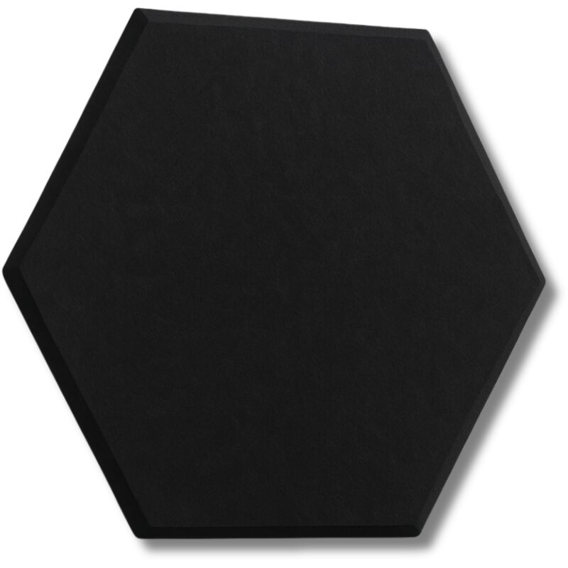Panneaux muraux hexagonaux 3D en feutre, appuie-tête, auto-adhésifs, acoustiques, doux, noirs