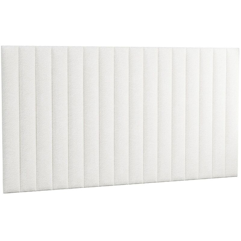Panneaux muraux tête de lit - 220 cm - Tissu bouclette - Blanc - gonda de Pascal Morabito