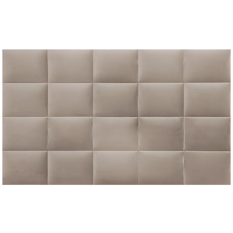 Panneaux muraux tête de lit - 200 cm - Velours - Beige - bartel de Pascal Morabito