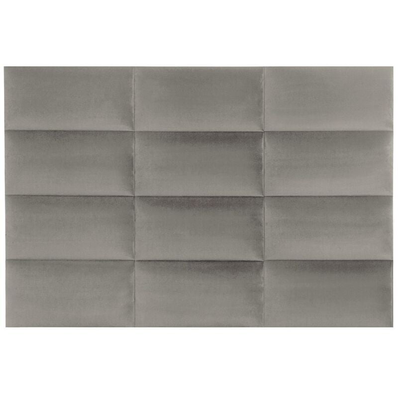 Panneaux muraux tête de lit - 180 cm - Velours - Taupe - BONTE de Pascal Morabito