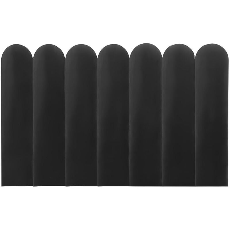 Panneaux muraux tête de lit - 210 cm - Velours - Gris - japi de Pascal Morabito