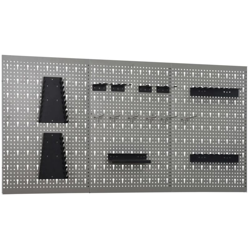 Torana - Panneaux perforés muraux 3 pcs 40x58 cm Acier