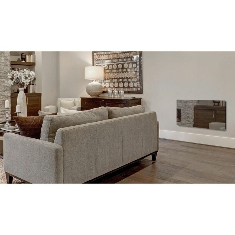 Cayenne - Carrera panneau rayonnant en verre Miroir lcd 2000W - Miroir