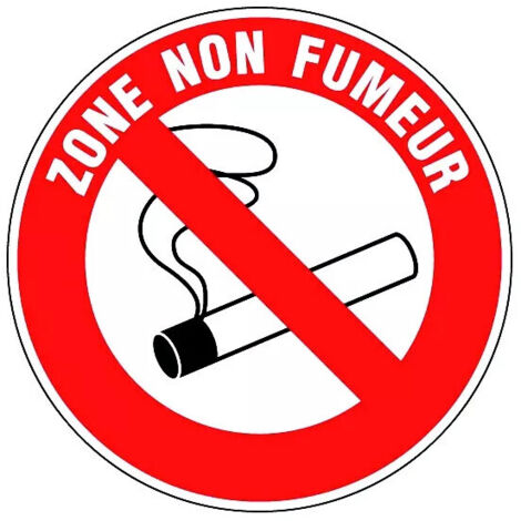 Panneaux rigides Novap - Disques polystyrène - ø 300 mm - Zone non fumeur