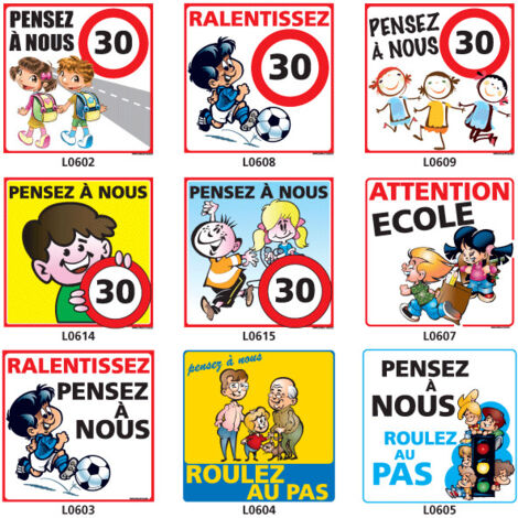 Panneaux SCOLAIRES (L0602) - L0604 - 125 x 125 mm