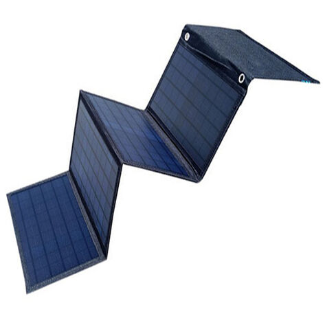 Panneaux solaires pliables 30W Kit de panneaux solaires étanches IP65 pour centrale électrique portable, camping en plein air, camping-car, maison