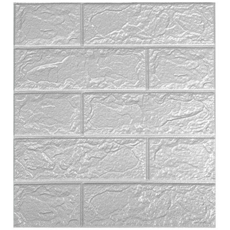 Pannelli 3D 35×38 cm, pannelli adesivi in schiuma PE impermeabili, isolante acustico, set da 10 pannelli, 1,3 m², grigio