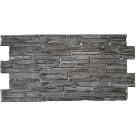 Pannelli 3D Rivestimento a parete in PVC effetto PIETRA MATTONI GRIGIA 96x48cm Realistici, isolanti, idrorepellenti.
