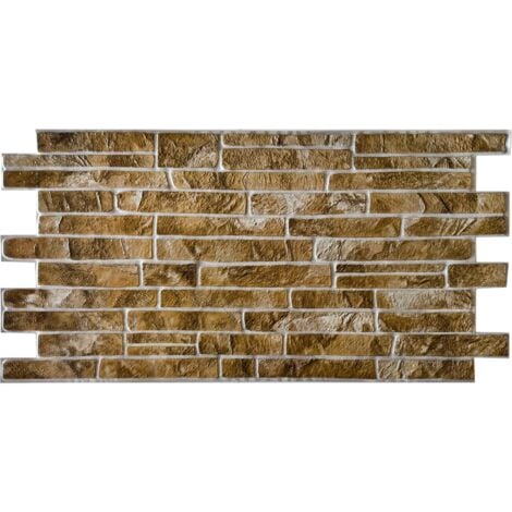 ETERNAL PARQUET Pannelli 3D Rivestimento a parete in PVC effetto PIETRA SABBIA 96x48cm Realistici, isolanti, idrorepellenti.