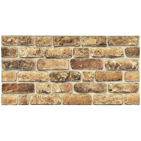 Pannelli da parete 10 pcs Sabbia Scura 100 x 50 cm Schiuma EPS vidaXL