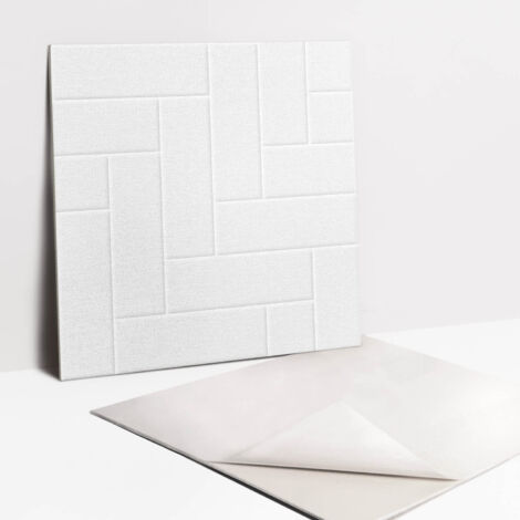 Pannelli da Parete Autoadesivi – Decorativi - Parete Piastrelle – 9 Pezzi Piastrelle – 9x30x30 cm - Eleganti Mattoni Chiari