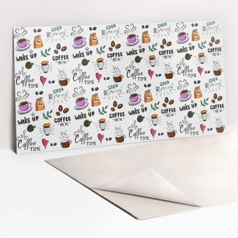 Pannelli da Parete Autoadesivi – Decorativi - Parete Piastrelle - Pannello Murale – 100x50 cm - Caffè dei Cartoni Animati