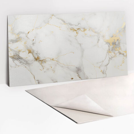 Pannelli da Parete Autoadesivi – Decorativi - Parete Piastrelle - Pannello Murale – 100x50 cm - Elegante Marmo e Oro