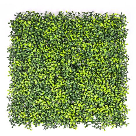 Pannelli da parete con siepe artificiale 50 cm x 50 cm, schermi protettivi e per la privacy del giardino, fondale in erba sintetica (1 pezzo)