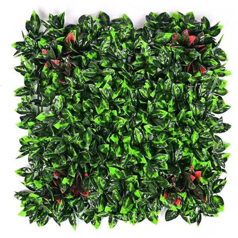 Pannelli da parete con siepe artificiale 50 cm x 50 cm, schermi protettivi e per la privacy del giardino, fondale in erba sintetica (1 pezzo)