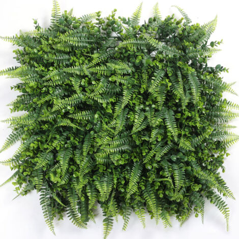 Pannelli da parete con siepe artificiale 50 cm x 50 cm, schermi protettivi e per la privacy del giardino, fondale in erba sintetica (1 pezzo)