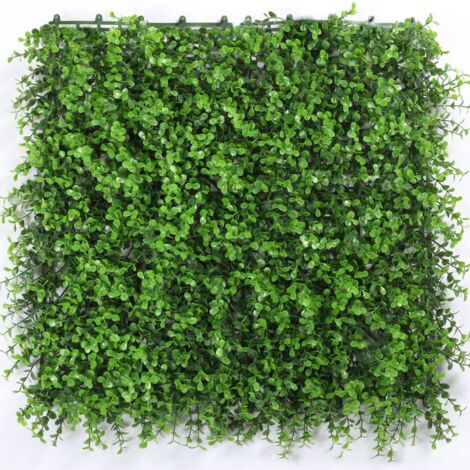 Pannelli da parete con siepe artificiale 50 cm x 50 cm, schermi protettivi e per la privacy del giardino, fondale in erba sintetica (1 pezzo)