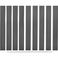 Pannelli di Ricambio per Recinzione in WPC 9 pz 170 cm Grigio