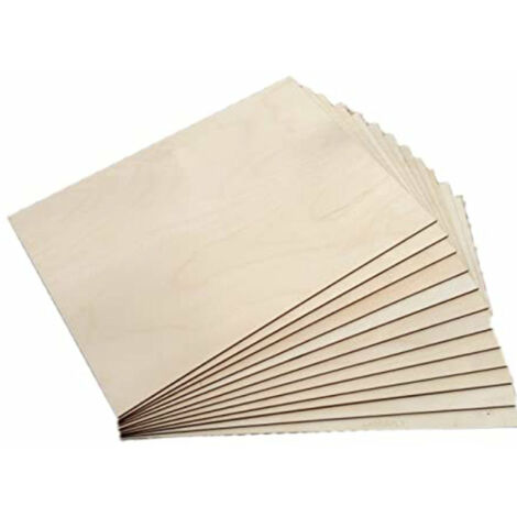Pannelli in betulla mm 4 per pirografia / traforo / laser / 20 x 20 cm ( 5 pz.)
