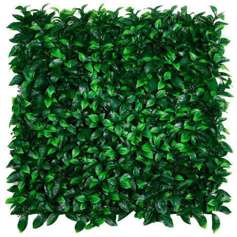 Pannelli murali artificiali con foglie di alloro - set di 4 - 50x50x4cm