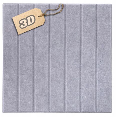 Pannelli murali in feltro 3D poggiatesta quadrati autoadesivi acustici morbidi nuovo design grigio chiaro HB05