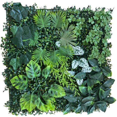 Pannelli Verde Verticale 50×50 cm Ultra-realistici e folti, per interno/esterno GIARDINO MULTIFLORA - Eternal Parquet