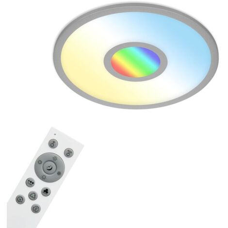 Pannello a LED CCT, Centerlight RGB, Ø 45 cm, 24 W, 2400 LM 2700K a 6500K , argento
