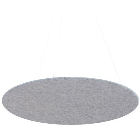 Pannello acustico a soffitto in feltro PET - Rotondo - Ø120 cm - Grigio chiaro