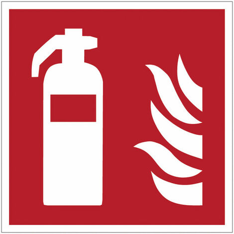 Pannello adesivo antincendio ISO 7010 "Estintore" - F001