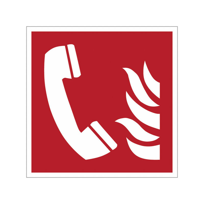 Image of Stickerslab - Pannello adesivo antincendio iso 7010 Telefono da usare in caso di incendio - F006