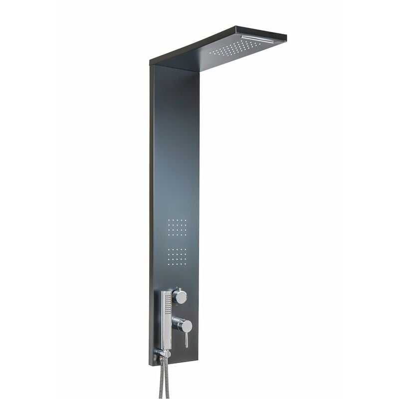 Metaform - Colonne de douche hydromassante noir mat en aluminium mod. trend